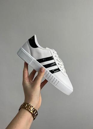 Женские кроссовки adidas court bold, белые с черным кроссовки адидас, демисезонные