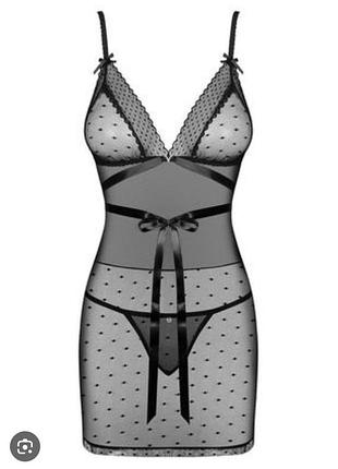 Бейбидол obsessive пеньюар bowessa chemise s комбинация сеточка