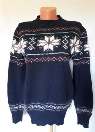 Брендовый шерстяной пуловер*свитер унисекс artic north (размер 38)
