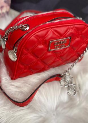 Женская сумка guess bag красная
