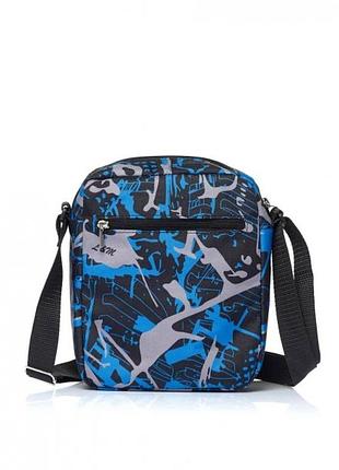 Сумка через плечо мессенджер sambag makros темно-синий принт электро