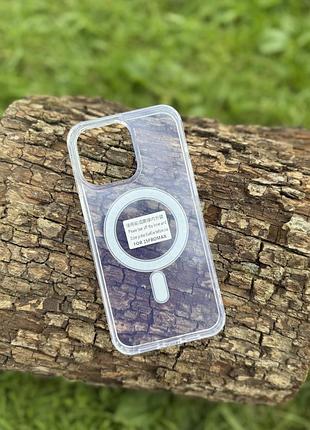 Прозорий чохол з magsafe для iphone 15 pro max