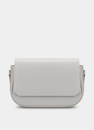 Клатч-бананка big size світло-сіра