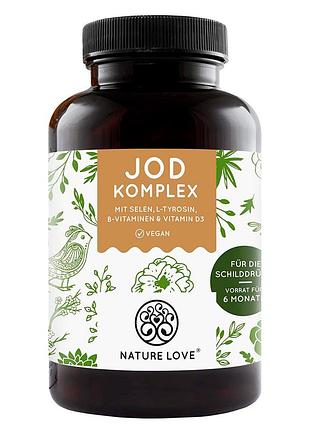 Комплекс йоду 150 мкг з селеном 100 мкг nature love- 180 капсул