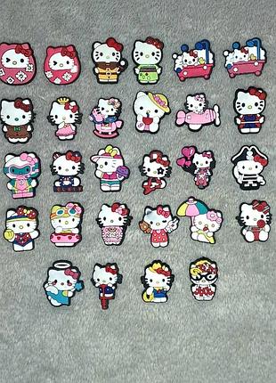 Джибітси для взуття для кроксів hello kitty джибитсы для кроксов, прикраси для взуття для дівчинки кисти, кіті, кітті, jibbitz crocs