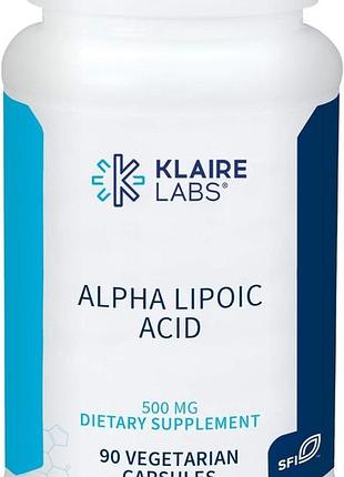 Альфа-ліпоєва кислота klaire labs 500 мг– 90 капсул