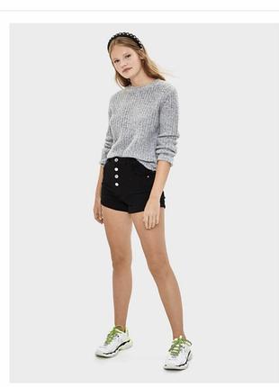 Bershka шорти джинсові чорні