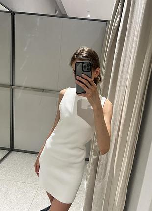 Нова біла трикотажна сукня зара zara