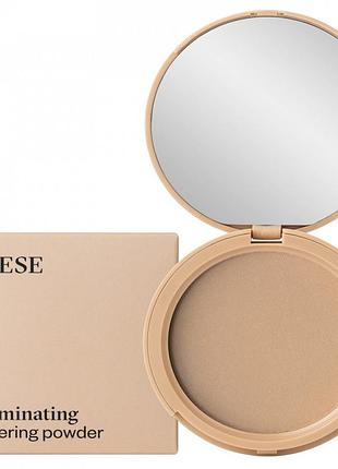 Компактна пудра тонувальна illuminating powder paese warm beige 1с (9 г)