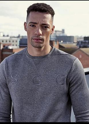 Свитшот мужской серый от бренда футболиста стеллана джеррада sgg apparel