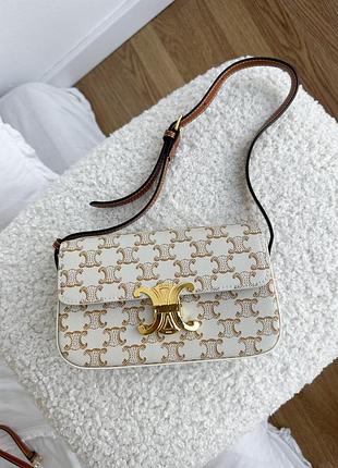 Шкіряна сумка через плече claude в канві triomphe ce 4