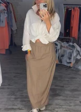 Юбка лен макси