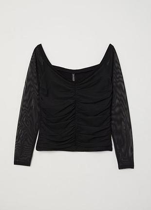 Топ з відкритим плечем h&m 4
