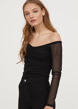 Топ з відкритим плечем h&m 2