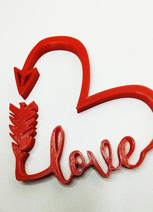 Валентинка love 3d печать сердечко