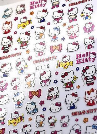 Большой набор наклеек на ногти наклейки слайдеры для ногтей маникюра hello kitty хелло хеллоу китти