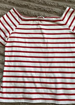 Футболка смужка відкриті плечі