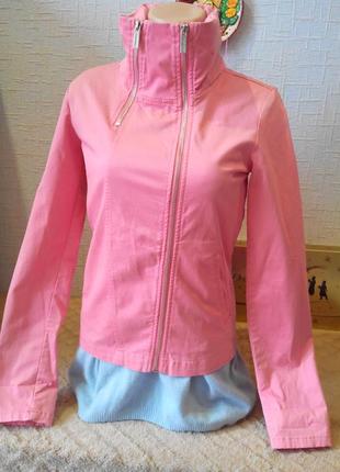 Розовая ветровка женский жакет куртка bershka розовая3 фото