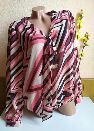 Тоненька блузка з довгим рукавом george, eur 42, uk 12