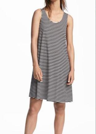 Платье в полоску h&m, вискоза.