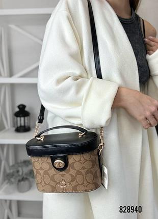 Сумка валізка coach натуральна шкіра люкс