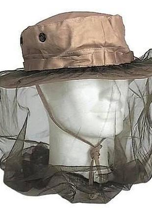 Антимоскітна сітка на головний убір us musquito head net with rubber band