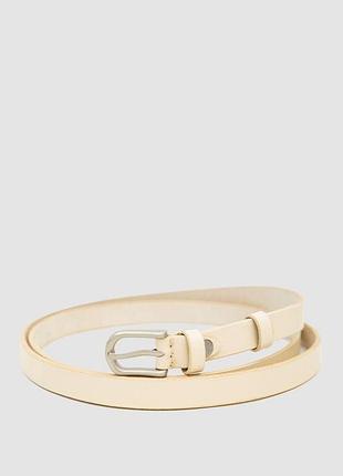 Ремень женский тонкий, цвет светло-бежевый, 196r15y0w15