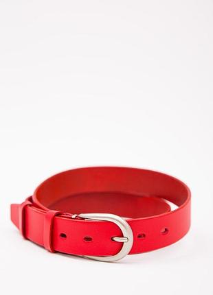 Ремень женский кожаный, цвет красный, 196rl35y0w3