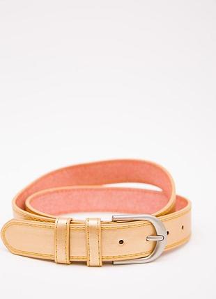 Ремень женский однотонный, цвет золотистый, 196r3010w3