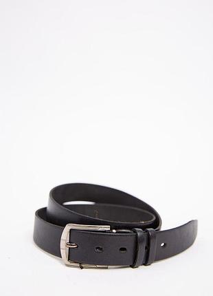 Черный мужской ремень, из эко-кожи с классической пряжкой, 196rl35u1w80