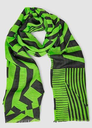 Шарф женский двухцветный  -уценка, цвет серо-салатовый, 186r100-u-6