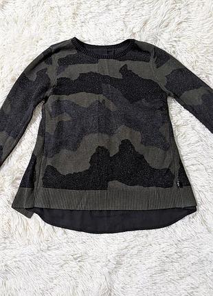 Кофта камуфляжная с вставками шифоновой спинкой creation francaise.