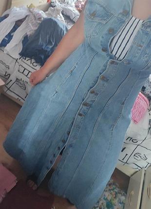Джинсовое платье, сарафан