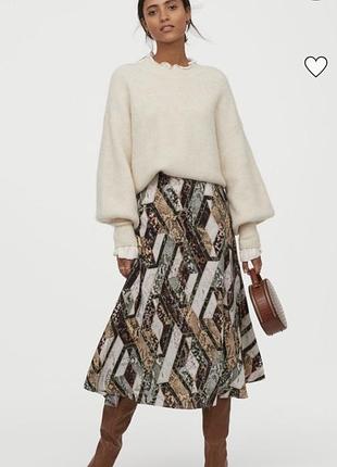 h&m Distressed міді юбка спідниця