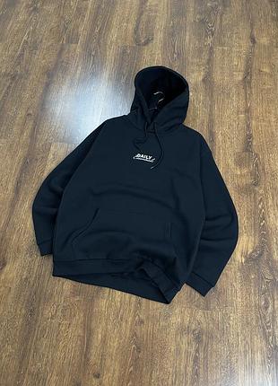 Чорне оверсайз худі smog з принтом, толстовка, кофта, смог