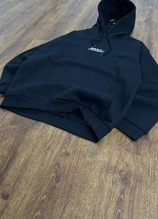 Чорне оверсайз худі smog з принтом, толстовка, кофта, смог