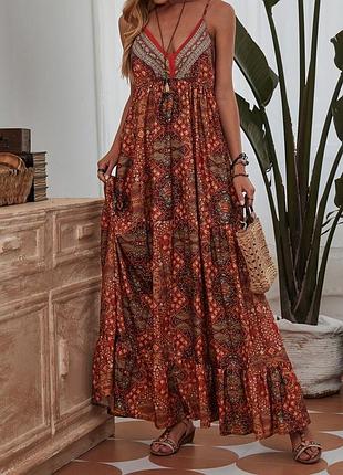 Яркий летний сарафан в принт No582/39