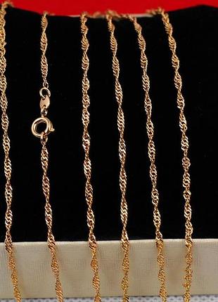 Цепь xuping jewelry сингапур 45 см 2 мм золотистая