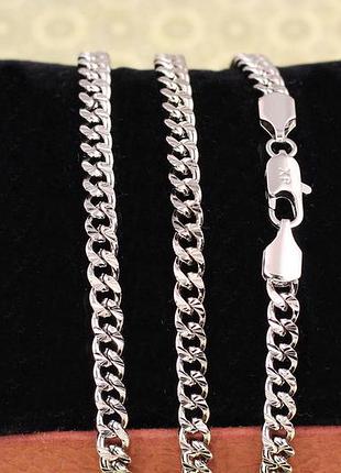 Цепь xuping jewelry панцирная гурмета 45 см 5 мм серебристая