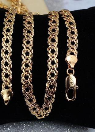 Цепь xuping jewelry ромб с огранкой 45 см 6 мм золотистая