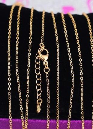 Цепь xuping jewelry якорная 45 см 1,5 мм с добором золотистая