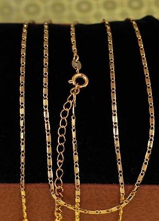 Цепь xuping jewelry слиток 40 см 2 мм золотистая