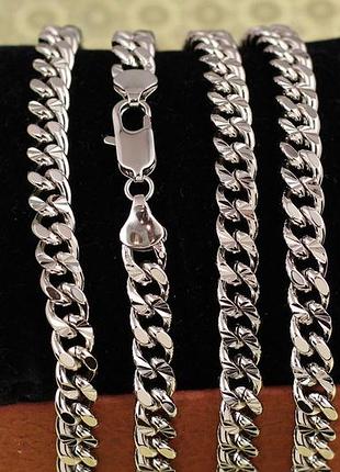 Цепь xuping jewelry панцирная гурмета 45 см 7 мм серебристая