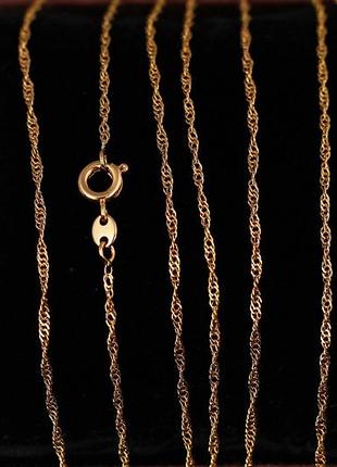Цепь xuping jewelry сингапур 45 см 1 мм золотистая