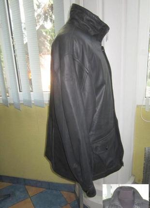 Велика шкіряна чоловіча куртка barisal. 60/62р. лот 9694 фото