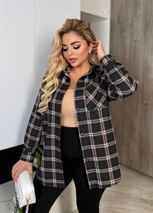 Сорочка жіноча бавовняна в кольорах батал