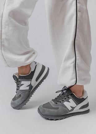 New balance  ml 574 grey white new