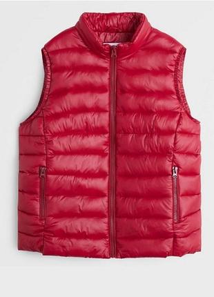 M&s пуховая жилетка жилет на пуху red