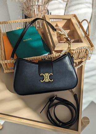 Сумка celine багет чорний