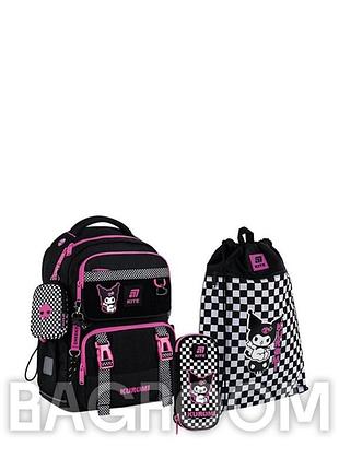 Шкільний набір kite education kuromi set_hk25-1022m (рюкзак, пенал, сумка)